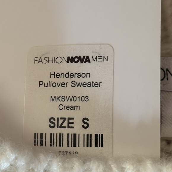 FASHION NOVA. NWT. Henderson Cable Knit Pullover Acrylic Sweater. Cream.… - Picture 6 of 10